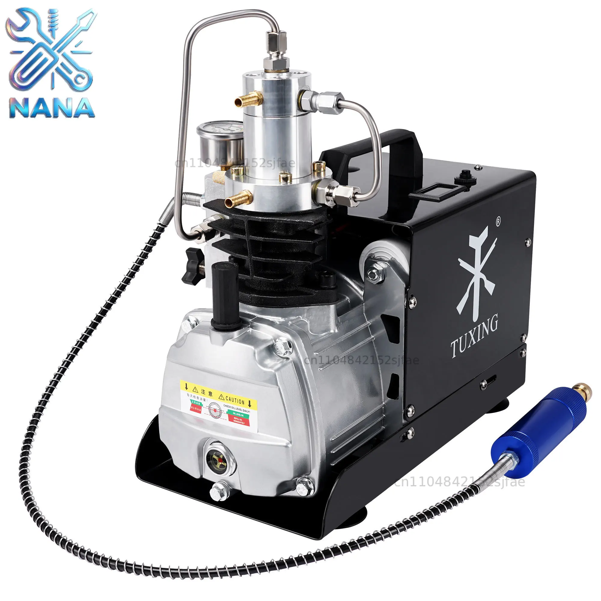 TUXING 300Bar 4500Psi PCP Air Compressor Electric High Pressure Compressor Scuba Diving 0-6.8L Tank PCP Rifle 220V/110V TXES021