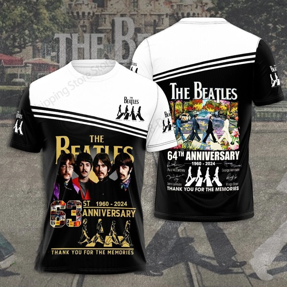 Mens T-shirt New 2026 The Beatles Tour 3D Print Tshirt Men Women Fashion Fans Hip Hop Short Sleeve Tops Tees Men Clothing Kids
