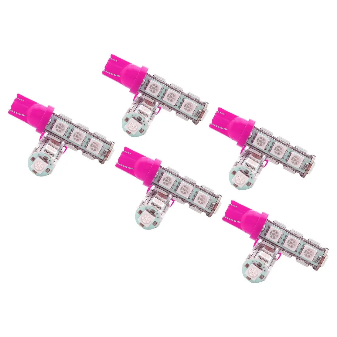 10 Uds. Bombilla LED rosa púrpura T10 5050 W5W 13SMD para RV Camper Car 193 194 921 922 158 160 161 161B 168 168A 912 12V 5W