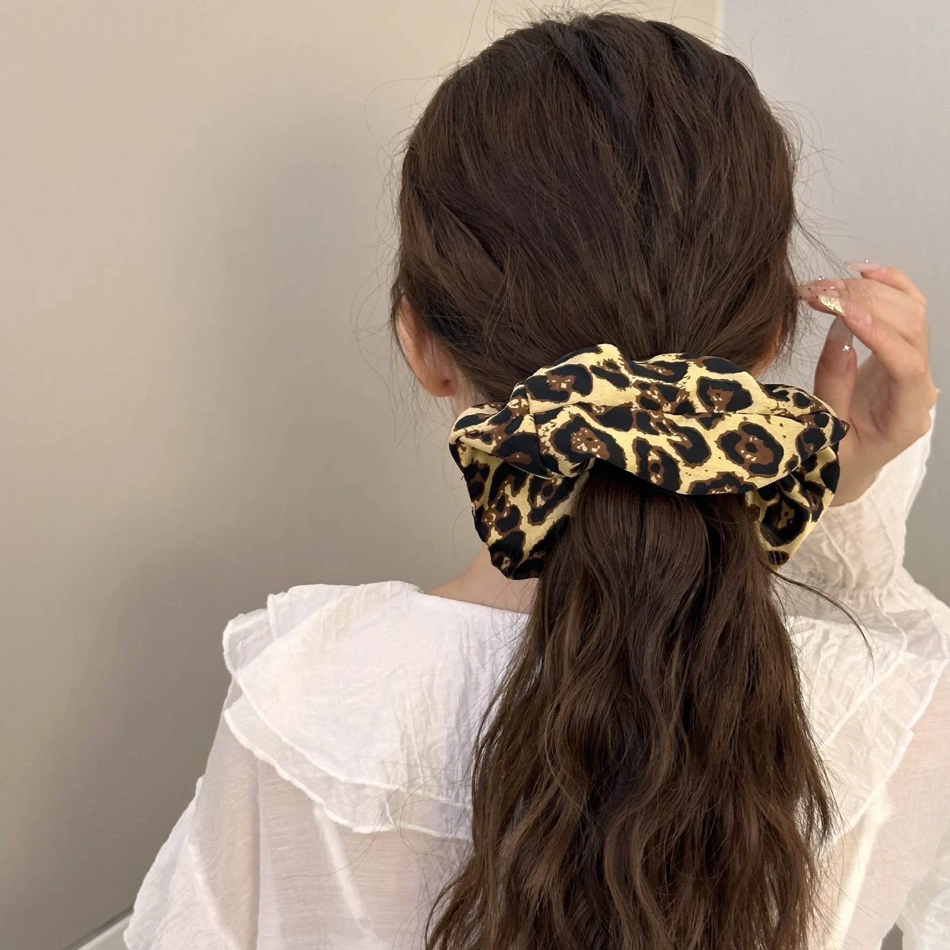 Large elastic hair band big tie accessories for girl women korean scrunchie rubber fascinators Headdress vintage leading fashion