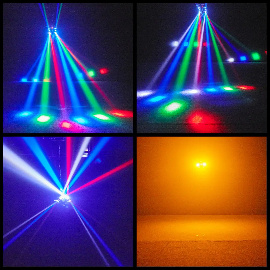 100W Party Light Remote Control Double Heads Moving Head Disco Lights RGBW LED Beam DMX DJ Stage Effect For Nightclub Home Event