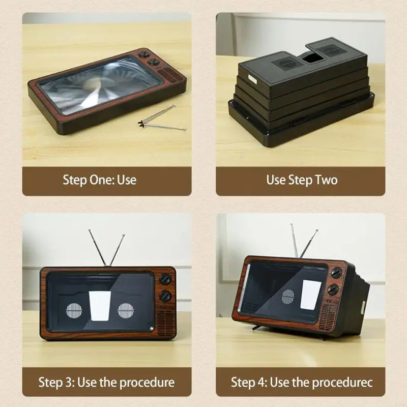 الحنين شاشة الهاتف التلفزيون المتوسع للطي جبل السفر ودية شاشة الجهاز المحمول المكبر أداة هدية F19C #4