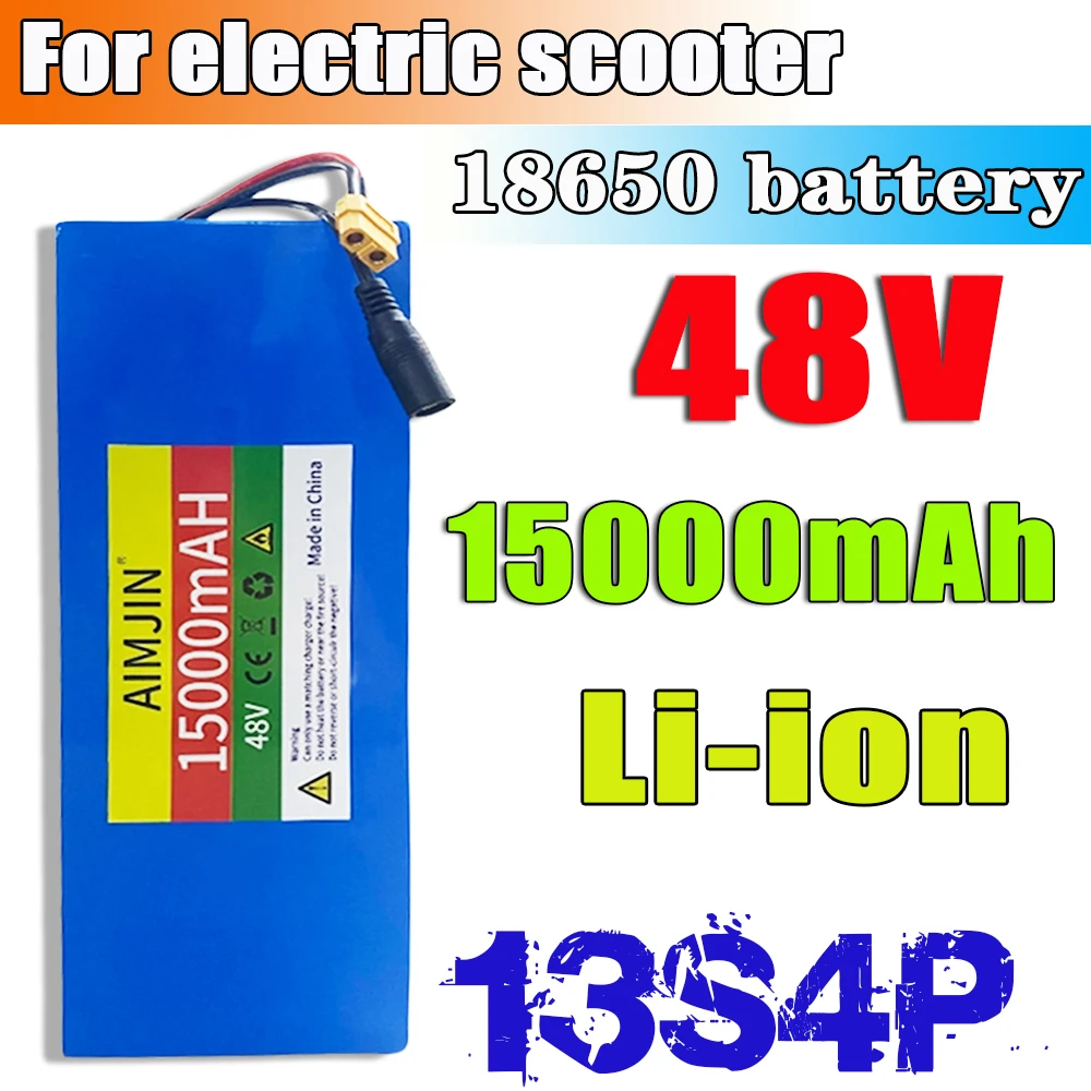 

13S4P 48V 15000mAh Lithium Ion Battery Suitable for 54.6V BMS Electric Bicycles And Scooters