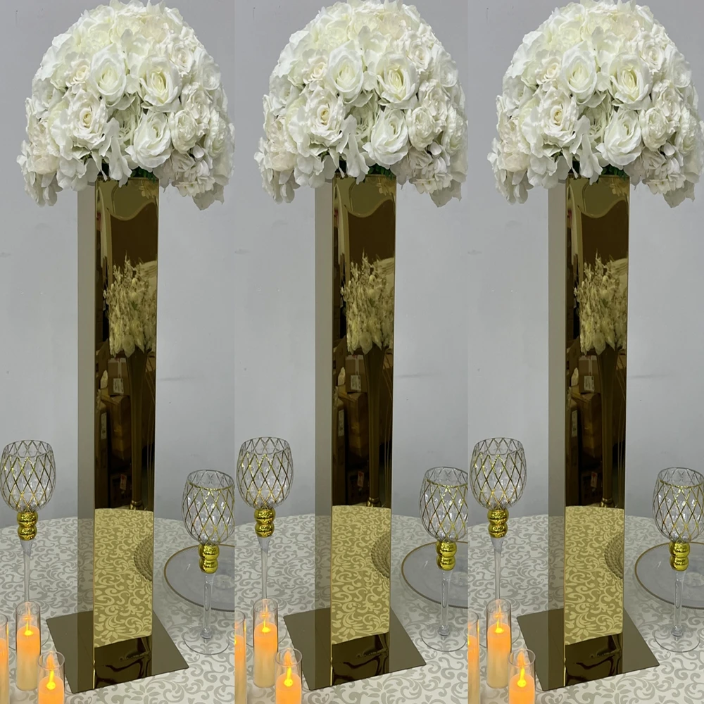 

3pcs/10pcs)60-120cm)Wedding Event Decoration Metal gold floral Arch Backdrop Stand no Chandelier Stand centerpieces flower pot