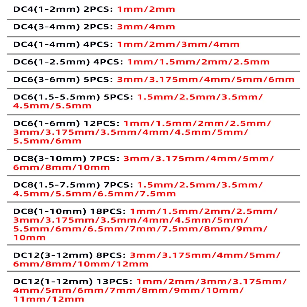 Genauigkeit 0,003 DC Spannzangen Pull Zurück DC4 DC6 DC8 DC12 Hohe Präzision Spannzange BT30 BT40 HSK32 HSK40 HSK63 Werkzeug halter Collet