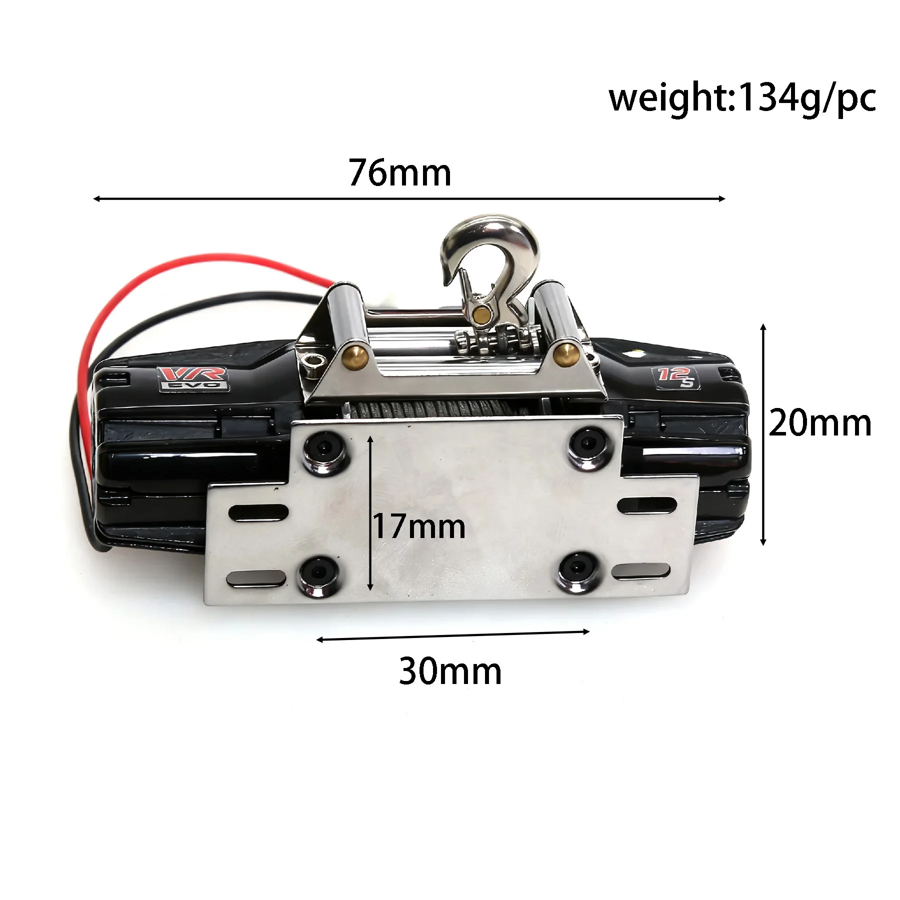

1/7 1/8/ 1/10 Simulation Climbing Metal Electric Remote Control Winch for Hyper GO MJX H8H Maker MK07 RC Car Metal Upgrade Parts