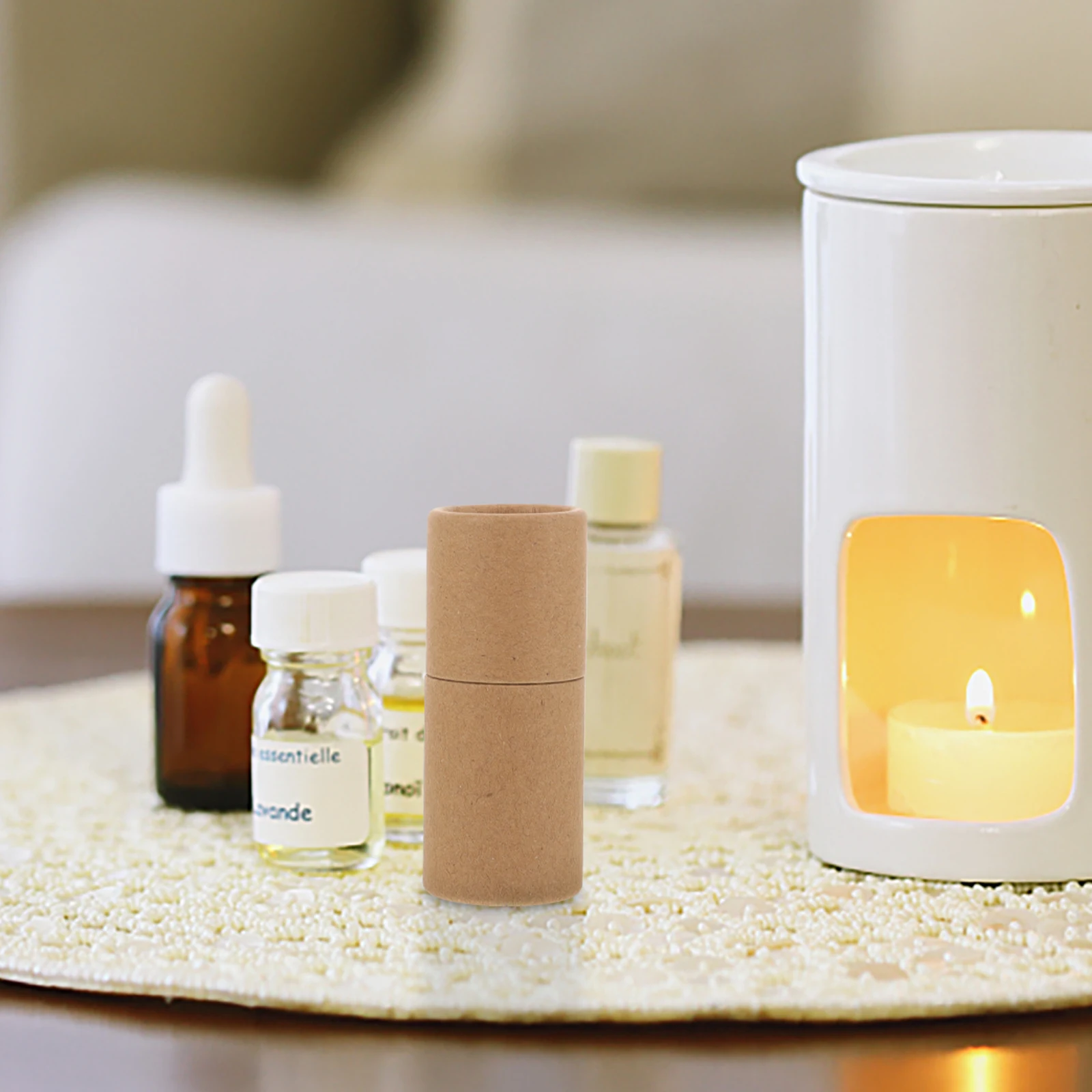 

Essential Oil Rollerball Bottle Packaging Box 10ml Round Paper Tube Cardboard Boxes Empty Kraft Storage Tubes Cosmetics ganizer