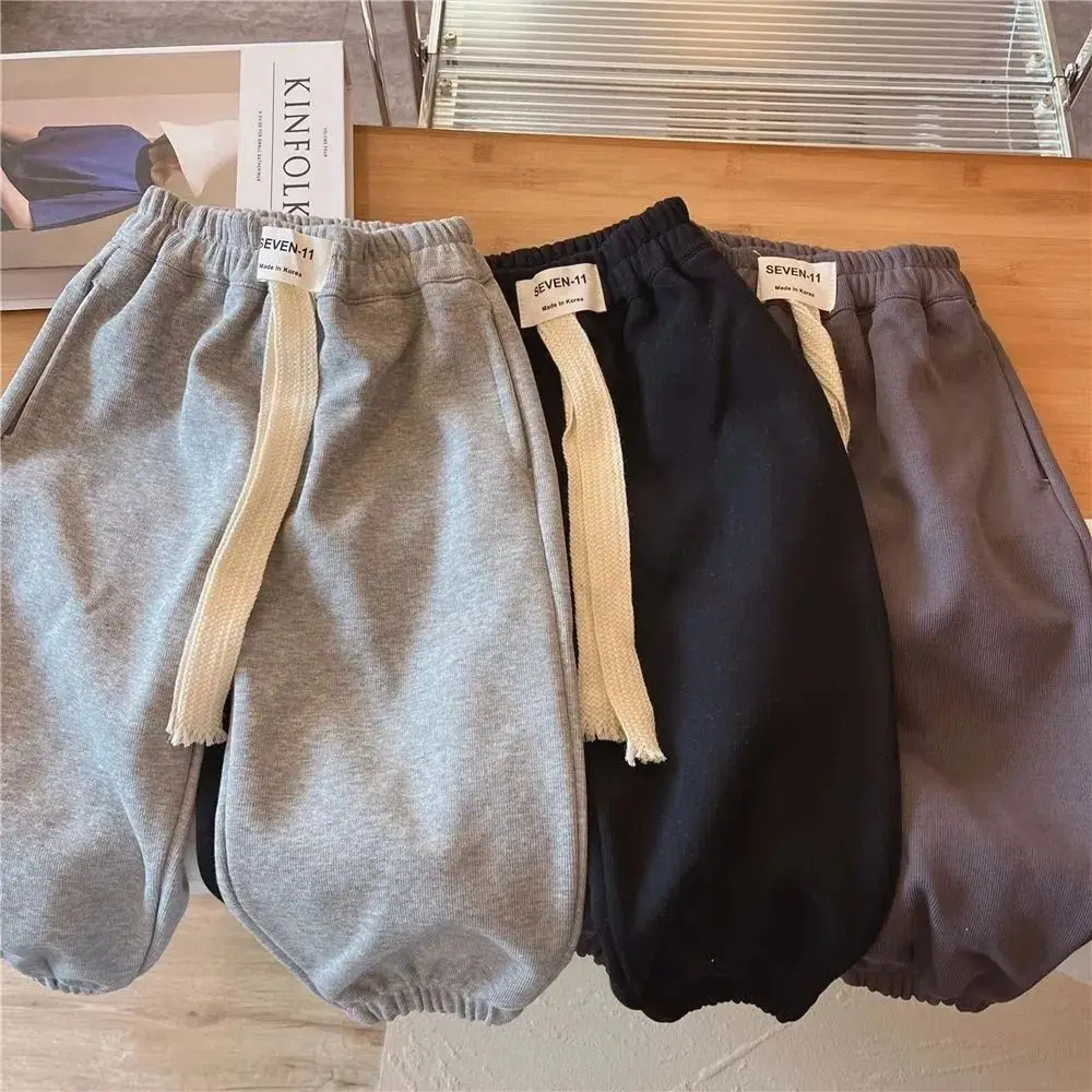 OLEKID Spring Autumn Kids Boys Pants 1-8 Years Childrens Boys Sports Pants Solid Versatile Toddler Boys Pants Baby Boy Sweatpant