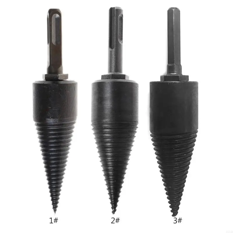 A2UD Brennholzmaschine Bohrer Holzkegel Reamer Treiber Bohrmaschine Bit Split Bohrung zu