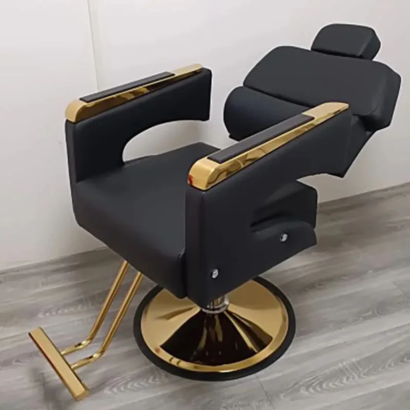 

Barbershop Luxury Salon Chair Leather Reclinable Hairdressing Swivel Salon Chair Barber Equipment Silla De Barbero Furniture