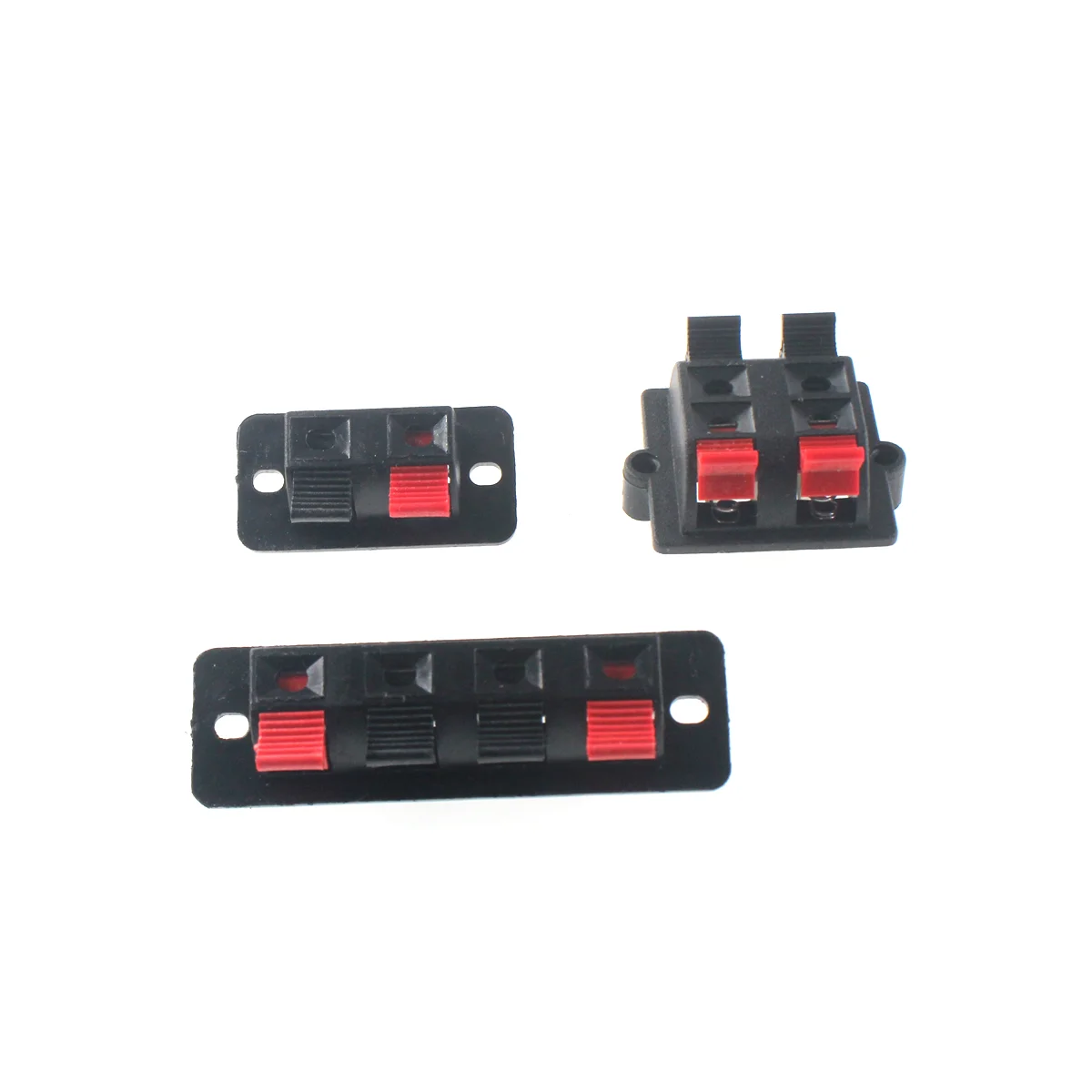 10PCS 2/4 Positions Push-in Jack Spring Load Audio Speaker Terminals Connector Single Row Speaker Cable Testing Clip