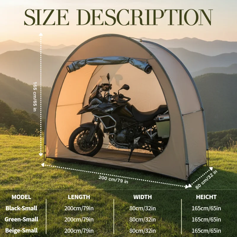 Bike Cover Tent, Space Saving Storage Shed for Bikes, Protective Shelter for Outdoor Patio Garden.