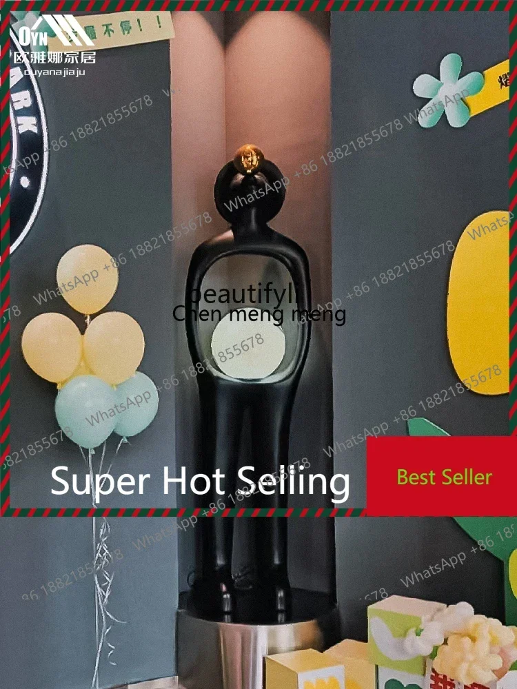 Humanoid Art Sculpture Floor Lamp Hotel Lobby Exhibition Hall Club KTV Light Luxury Fiberglass Decoration Ornaments