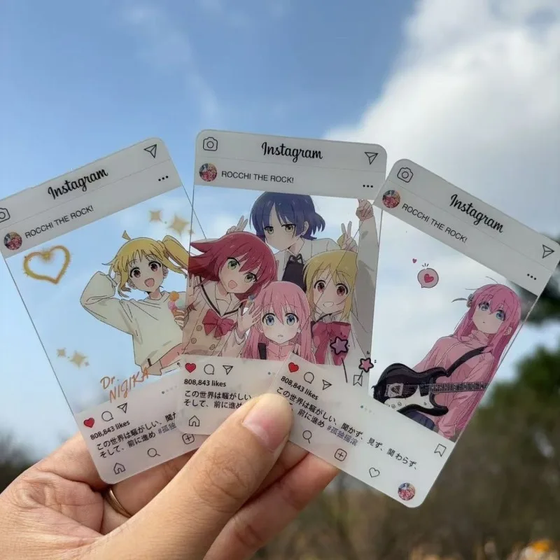 8Pcs/Set Cartoon Kawaii Anime Three-Inch Photo Props Diy Cartoon Pvc Transparent Card Collection Card Birthday Gift