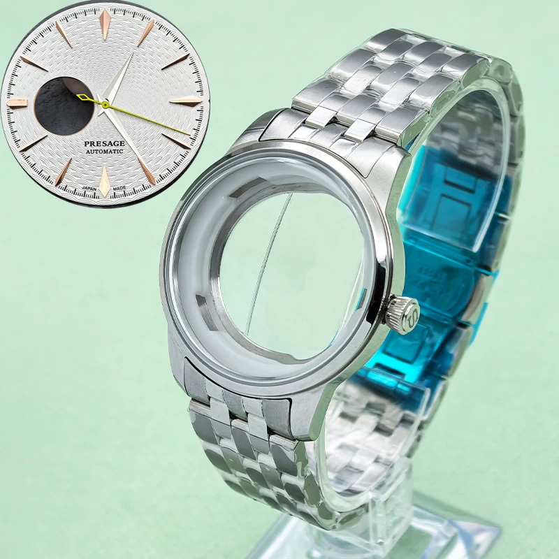 

Корпус для часов 40 мм, совместимый с механизмами NH35, NH36, NH38, NH39, 4R, циферблатом NH35 35 мм, арочным стеклом и прозрачной задней крышкой.