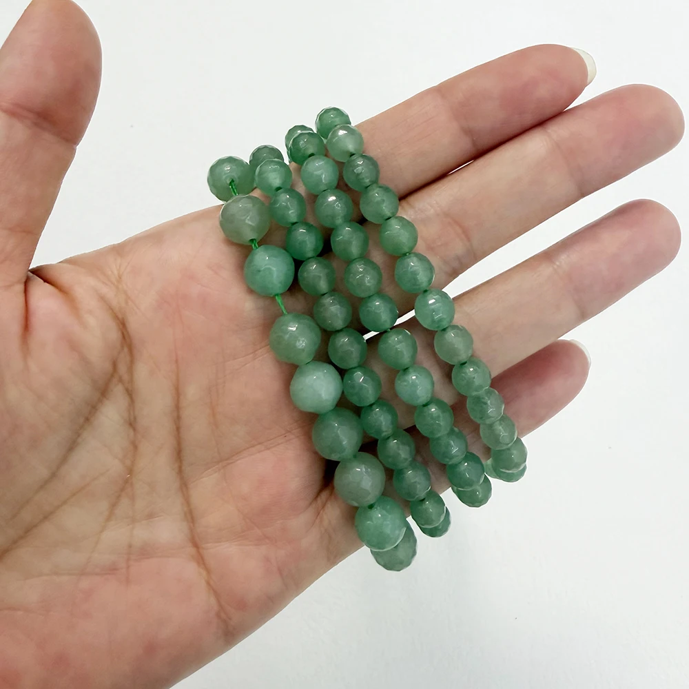 New Arrival Faceted Green Aventurine Beads 15