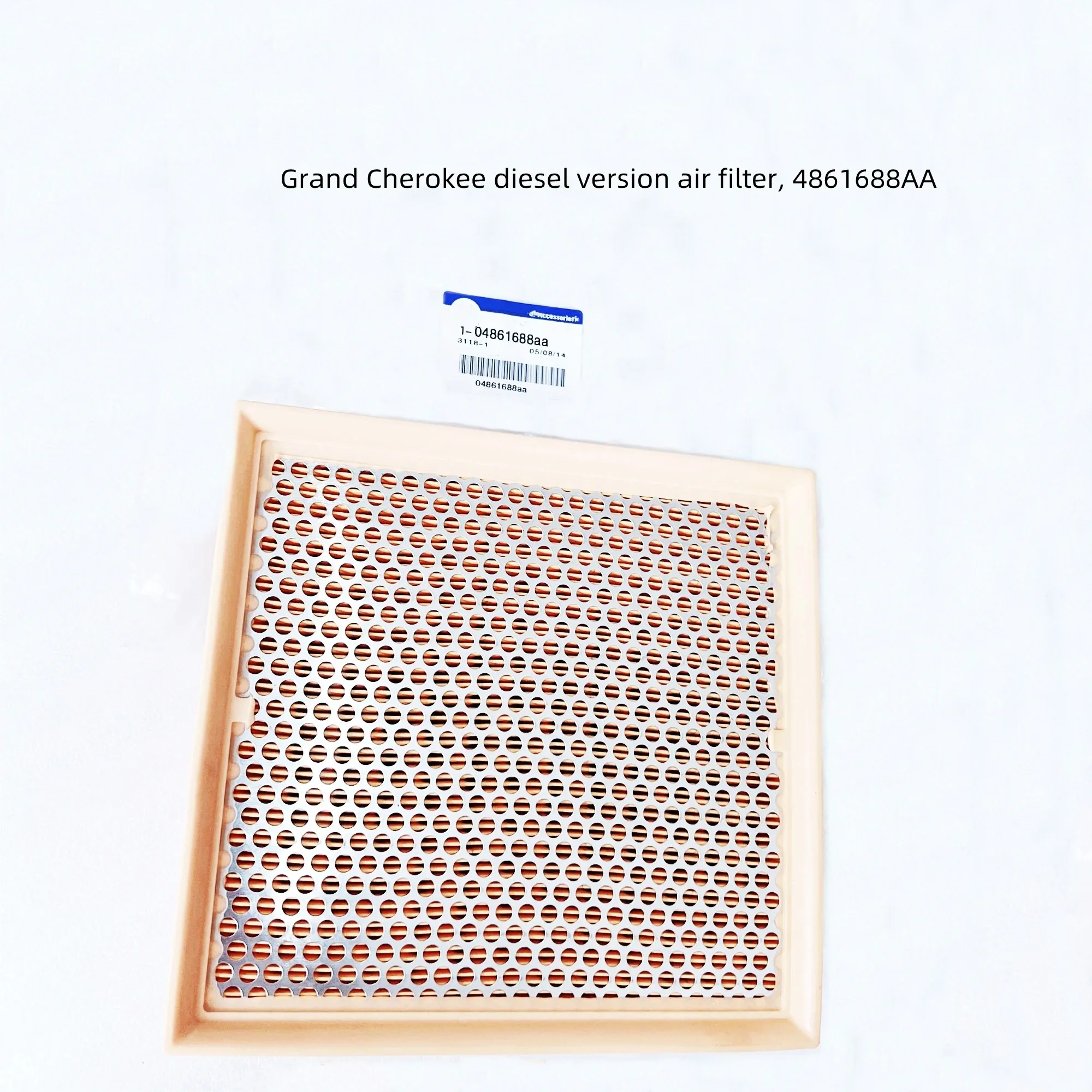 

Original Grand Cherokee Air filter, 04861688AAAA,4861688AA, Applicable To: Diesel Version 3.0T Grand Cherokee, LX300C, 2006-2021