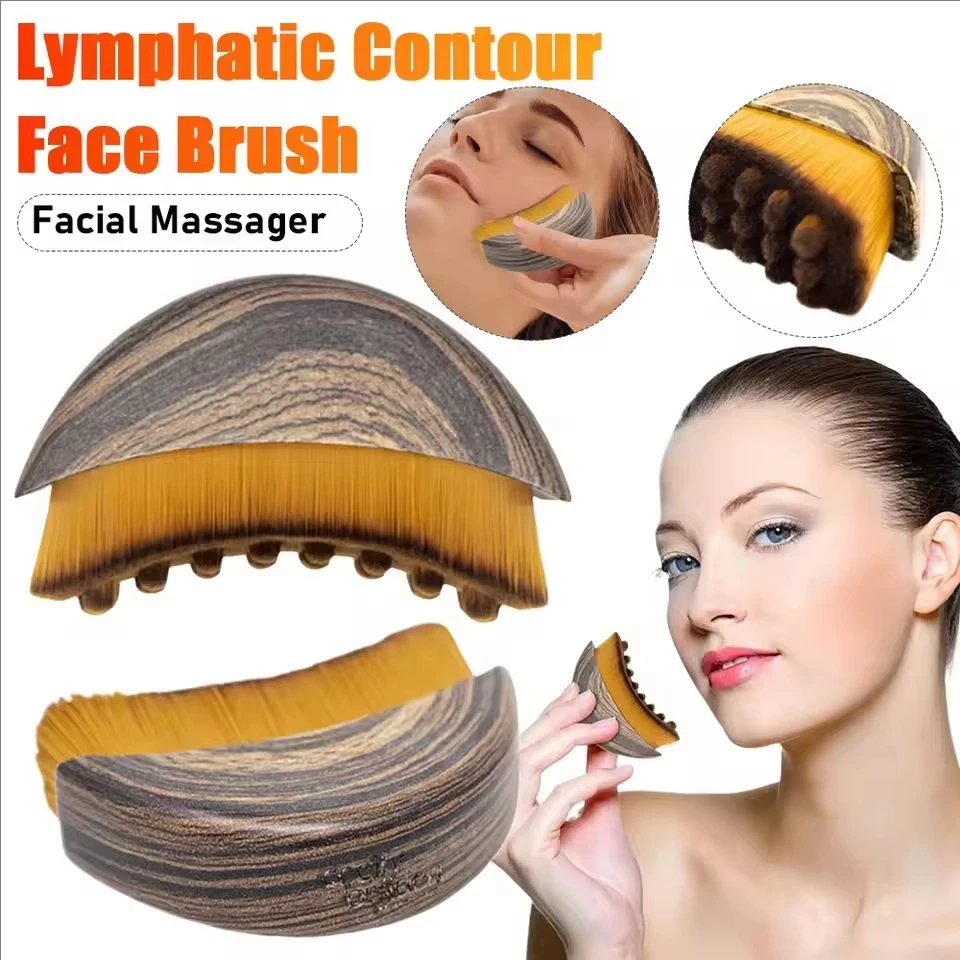 

Lymphatic Contour Face Brush Lymphatic Drainage Massager Facial Massager Face Chin Skin Sculpting Tool For Face Ergonomically