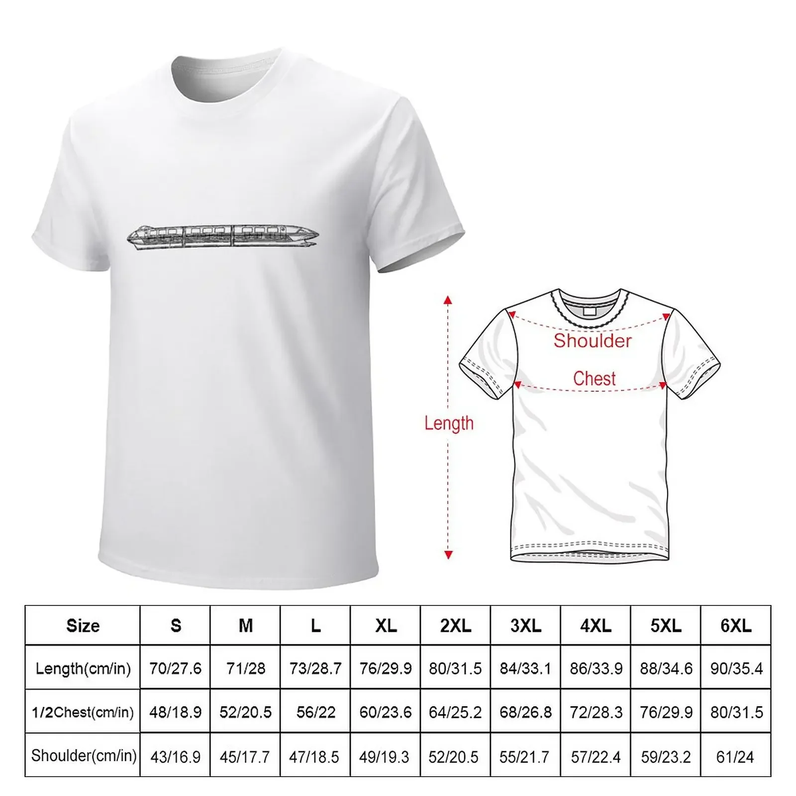 Monorail T-Shirt aesthetic clothes vintage clothes Short sleeve tee men