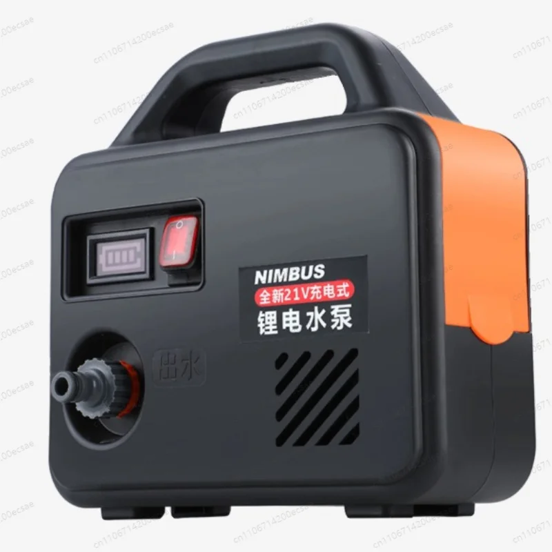 Outdoor irrigation pump, rechargeable suction pump, self-priming unplugged lithium battery