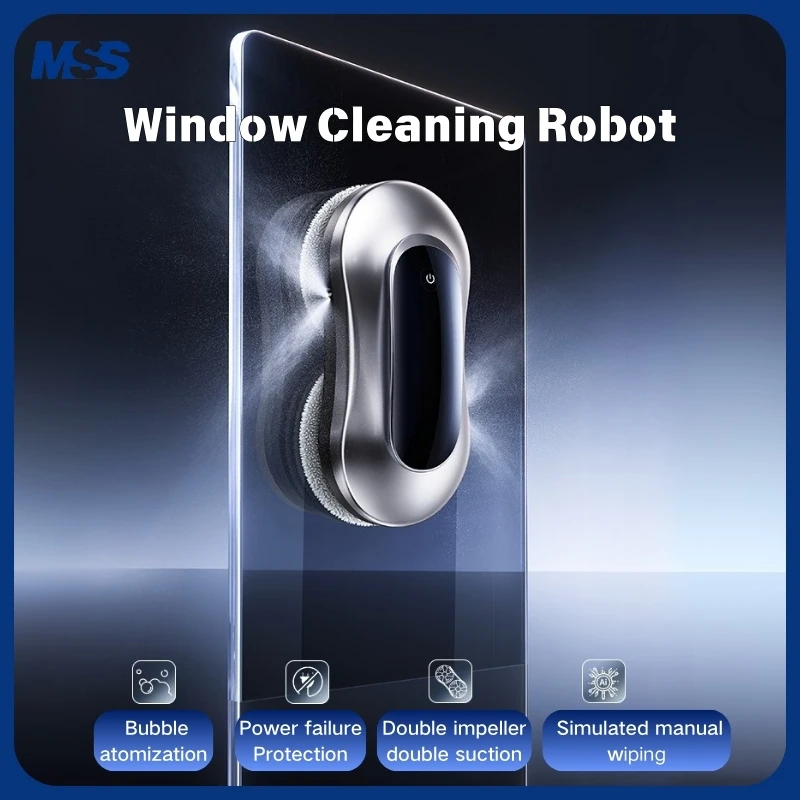 MSS Four Way Double Spray Window Cleaning Robot Automatic Window Cleaner Free Shipping,Smart Home For Clean Glass,Home