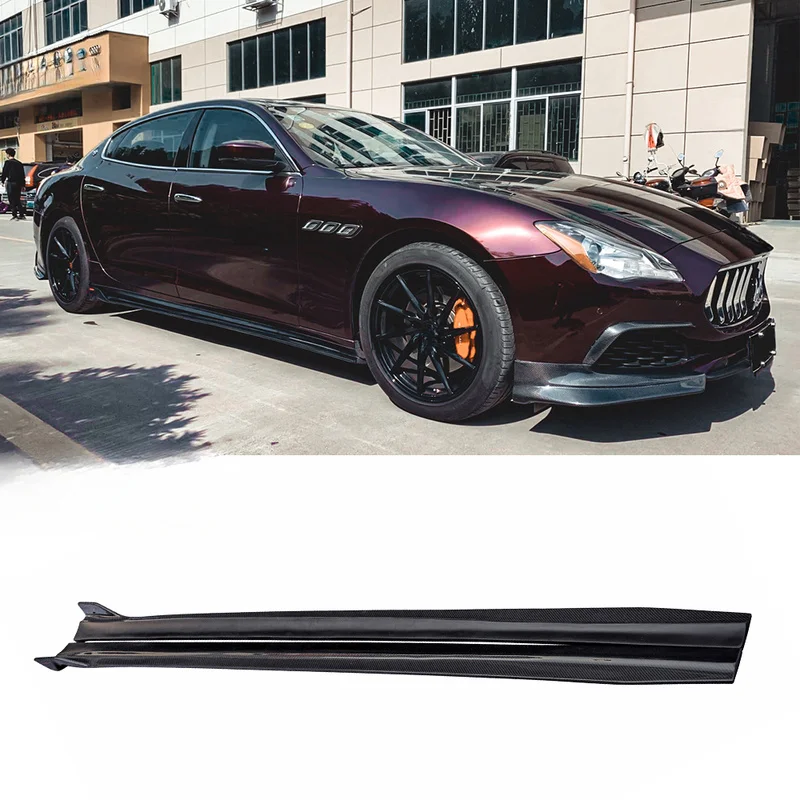 Hot Selling CMST Style Carbon Fiber Side Skirts for Quattroporte M156 2017-2019, Side Bumper Lip