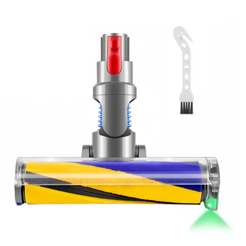 AY03-كشف الغبار مرفق فراغ لدايسون V15 V11 V10 V8 V7 الصلبة الطابق رئيس فرشاة دوارة ناعمة مع الضوء الأخضر البصري