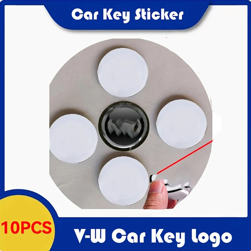 10pcs/Lot for VW 10MM 12MM 14MM Crystal Emblem Logo Sticker New Flip Remote Car Key & Smart Keys KEYDIY VVDI