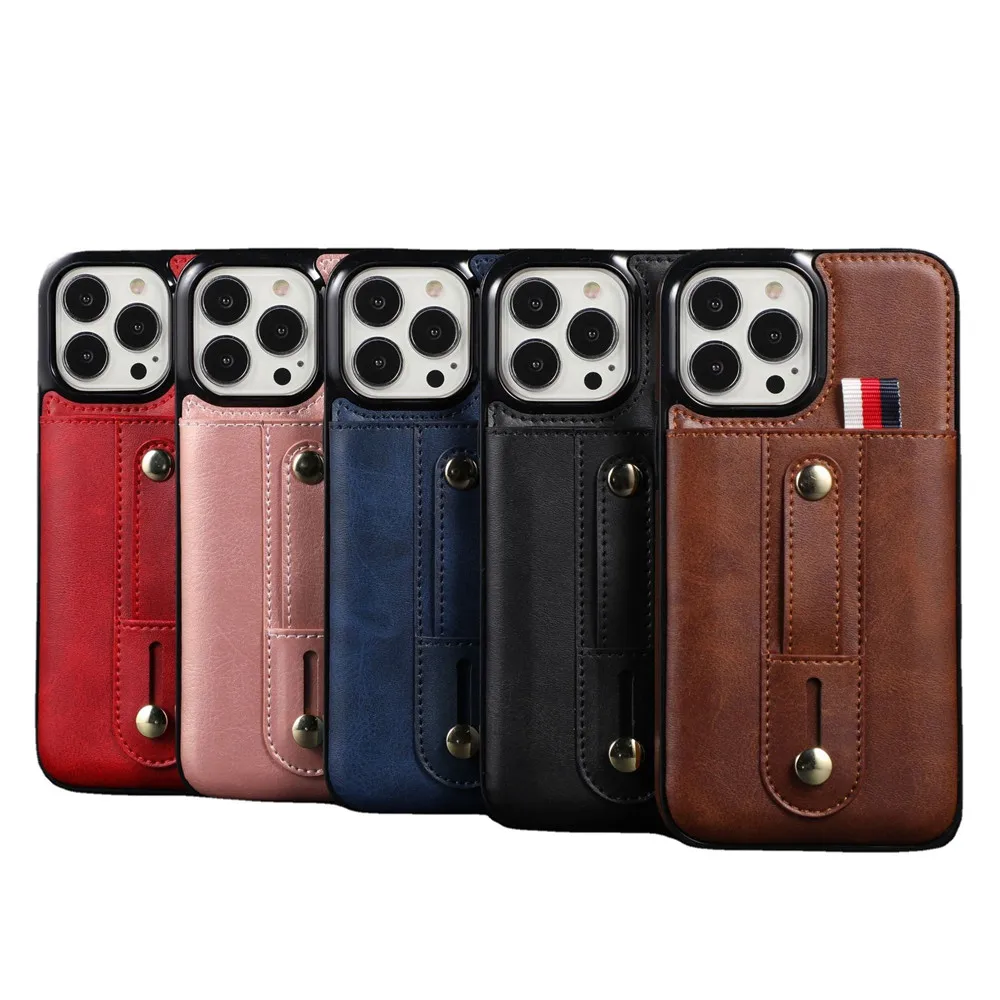 Leather Stand Holder Phone Case For iPhone 16 15 14 13 12 11 Pro XS Max XR X 8 7 Plus SE 2020 2022 Luxury Wallet Card Cover