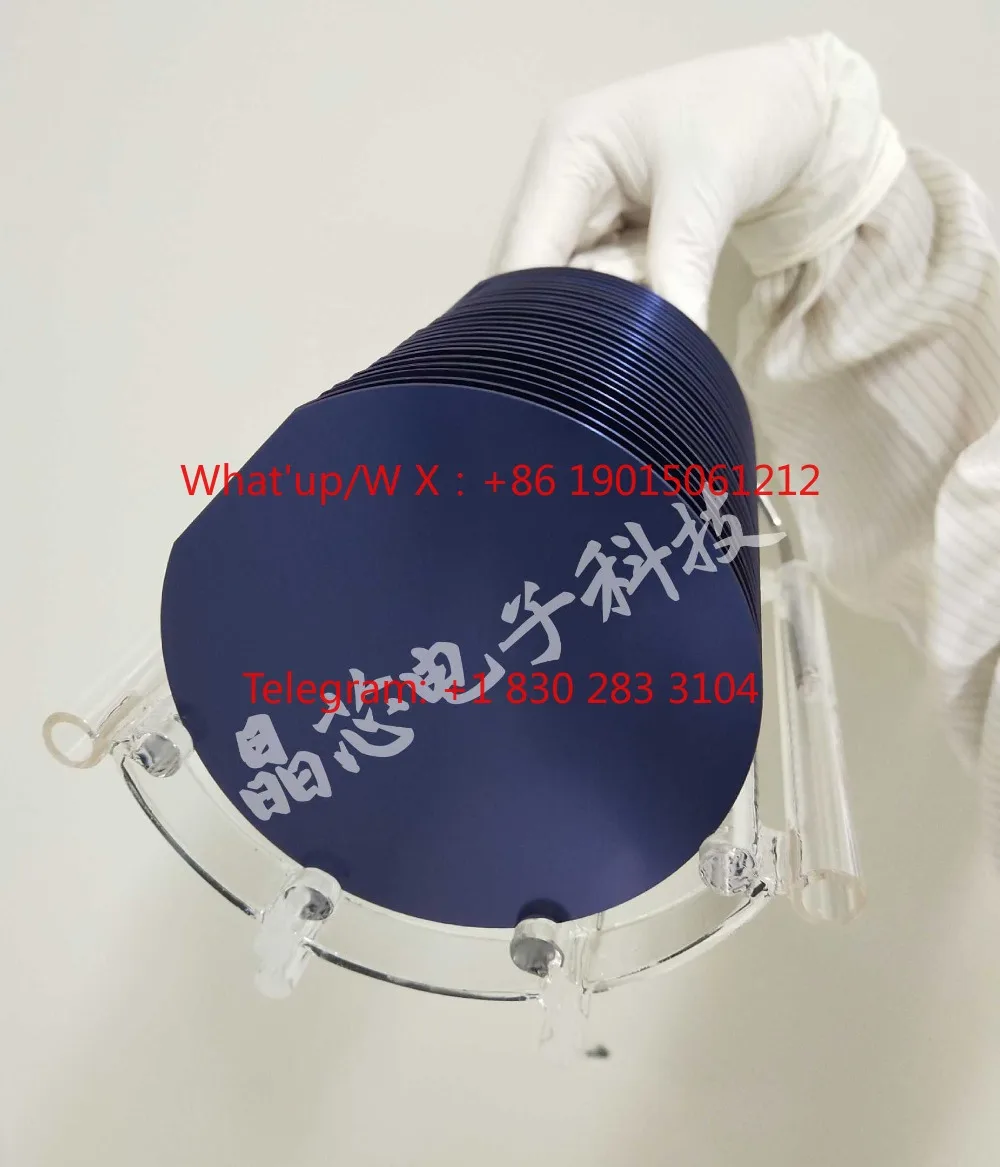4-inch silicon wafer with single-sided and double-sided polished oxide layers of different thicknesses