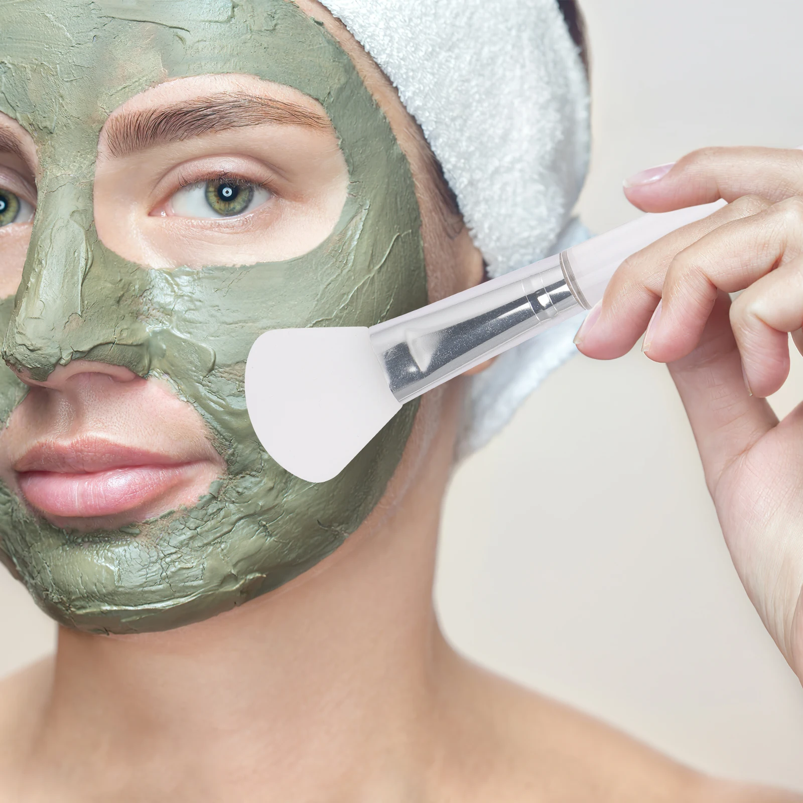 

5pcs Face Mask Brush Transparent Silicone Applicator Beauty Tools Skin Care Facial Mud Body Lotion Practical Durable