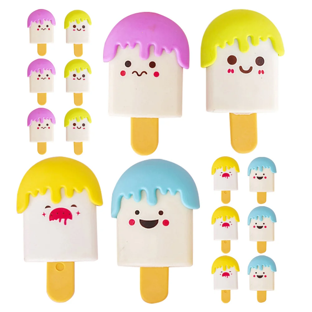 

36Pcs Ice Cream Erasers Portable Mini Delicate Rubber Erasers Cute for Classroom Drawing Office Stationery Supplies Bulk