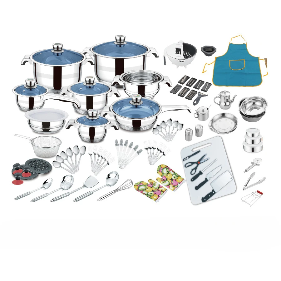 Hot Sale Deluxe 100-piece Kitchen Cookware Set Household Cookware Set Non-Stick Cookware