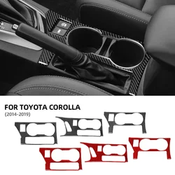 Carbon Fiber Black Fit for Toyota Corolla 2014 2015 2016 2017 2018 2019 Central Water Cup holder Acceccories Interior Stickers