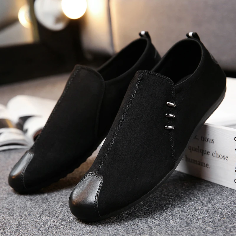 

2023 Men's Sneakers Suede Leather Men Loafers Shoes Fashion Slip on Male Driving Shoes Soft Sapato Masculino Mocassins Homme