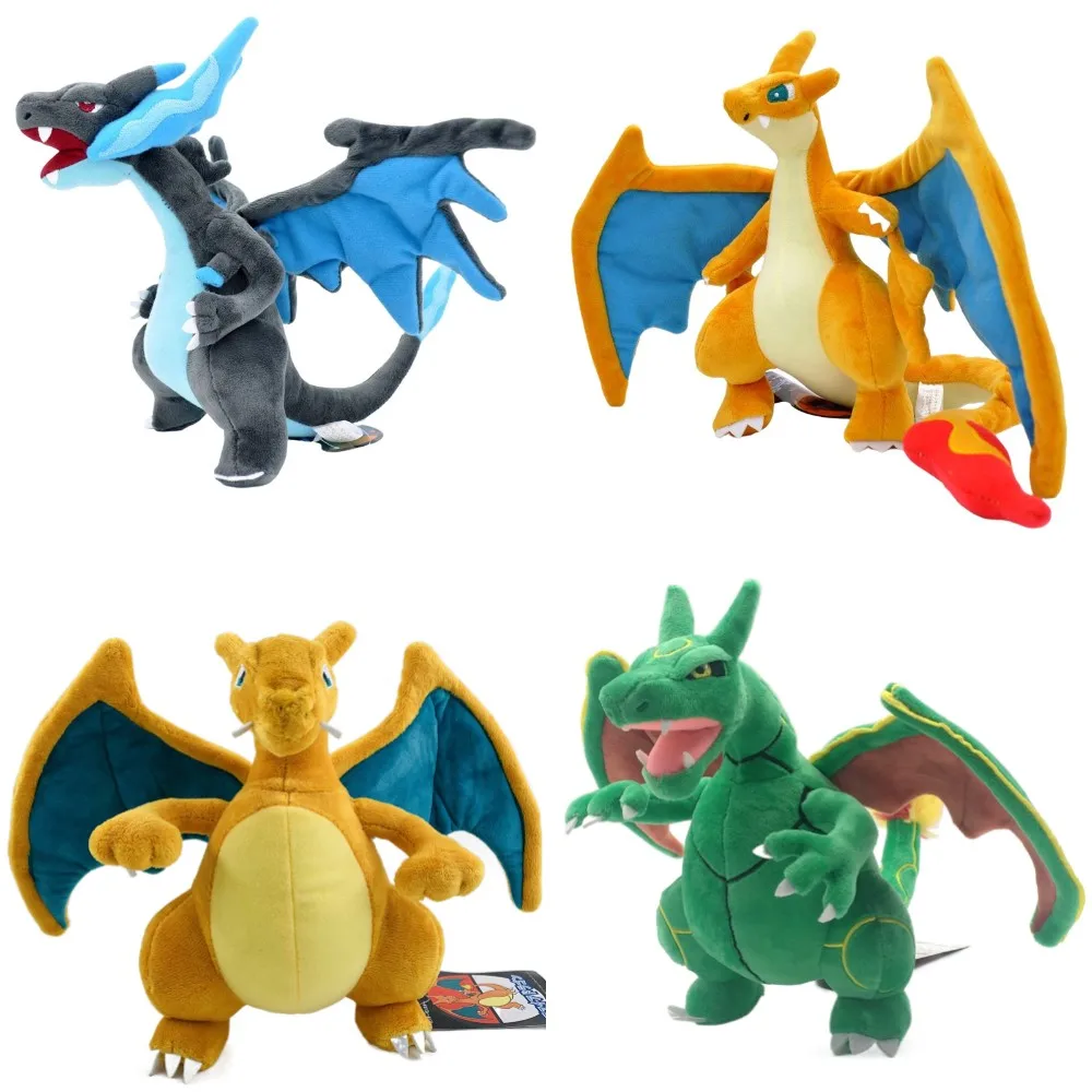 

Плюшевые игрушки Pokemon Rayquaza Fuse Charizard X Gyarados, плюшевые игрушки, мультяшные блестящие куклы Gyarados Peluche, детские рождественские подарки