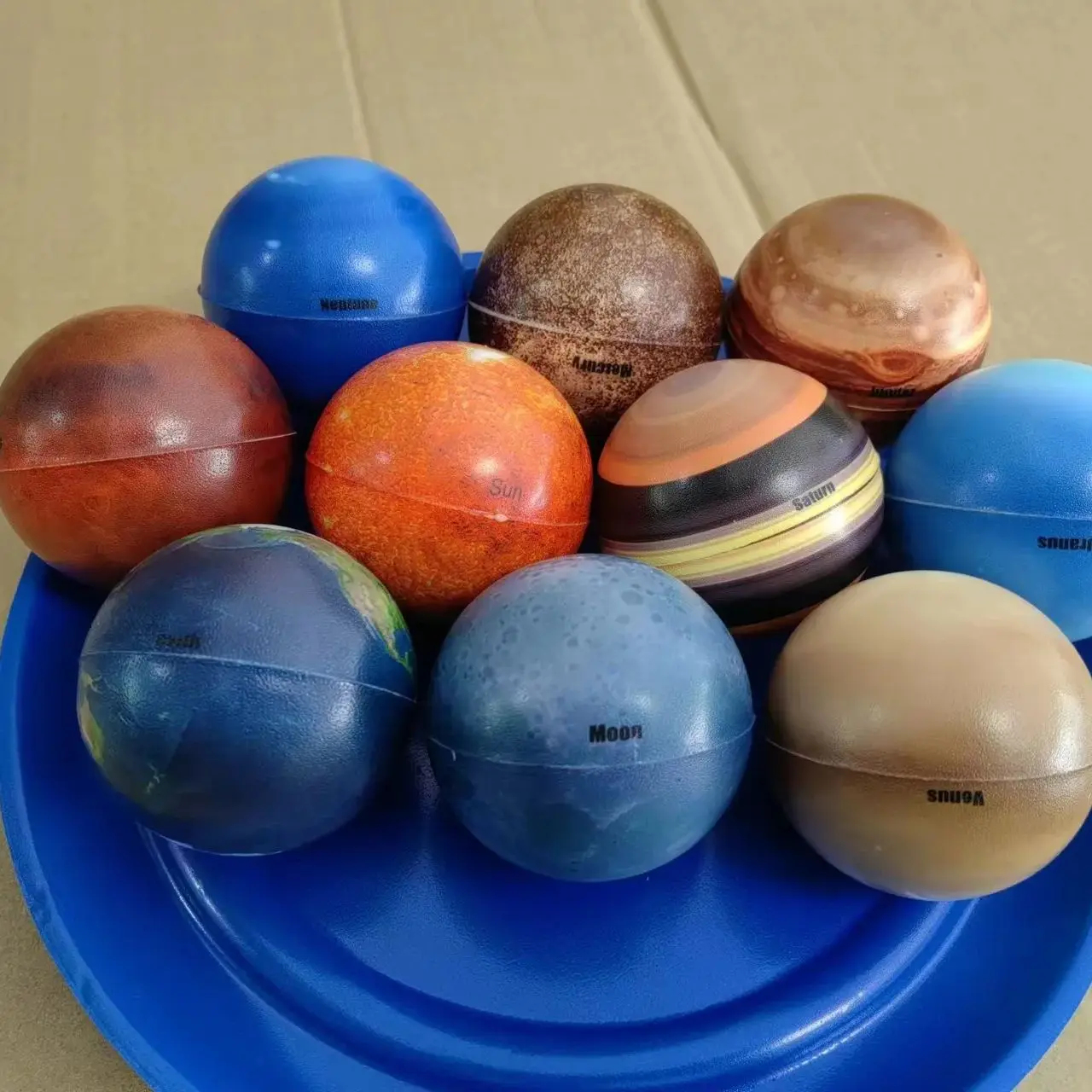 الأطفال ثمانية نجوم لعبة الكرة والدبابيس القمر ستار الإسفنج مطاطا معسر لعبة تخفيف التوتر المطبوعة كوكب التعليم أداة التدريس #3