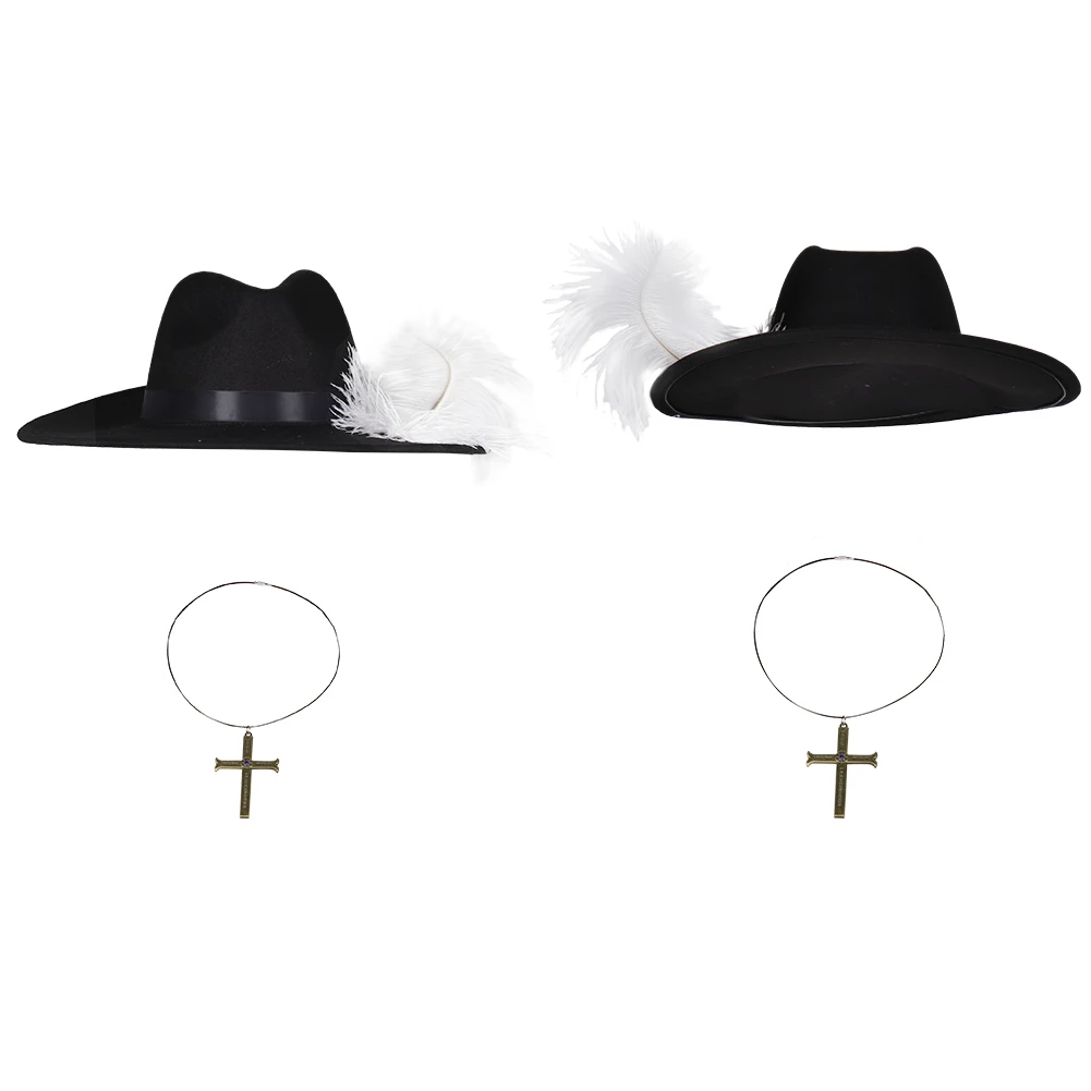 Dracule Mihawk Cosplay Pirate Cap Hat collana fascia Live Action TV One Cos Piece Costume accessorio Halloween Men Suit puntelli