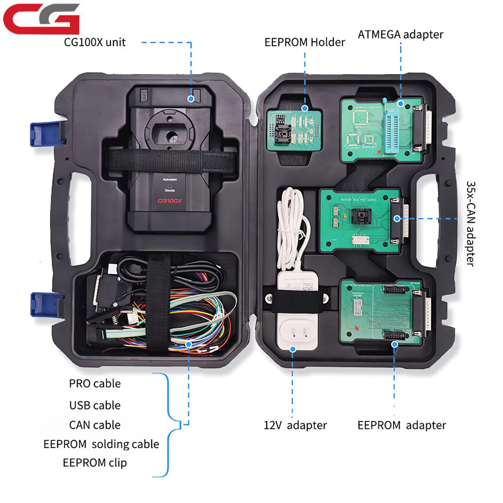 CGDI CG100X New Generation Programmer For Chip Reading Airbag Reset And Mileage Tool