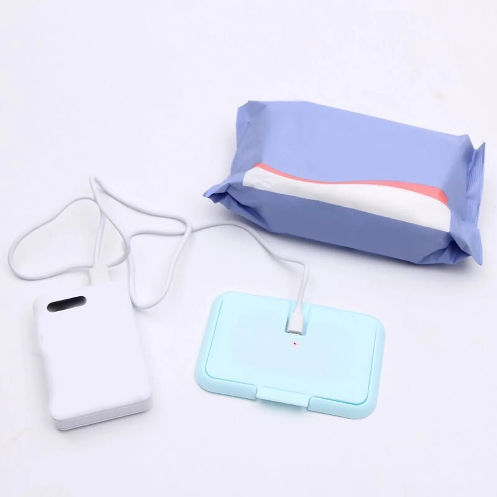 

Baby Wipe Warmer Heater Wet Towel Dispenser Portable USB Charge Baby Wipe Warmer Napkin Heating Box Home/Car Use