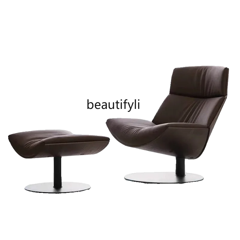 Italian Designer Recliner Villa Living Room Rotating Leisure Chair Simple Armchair