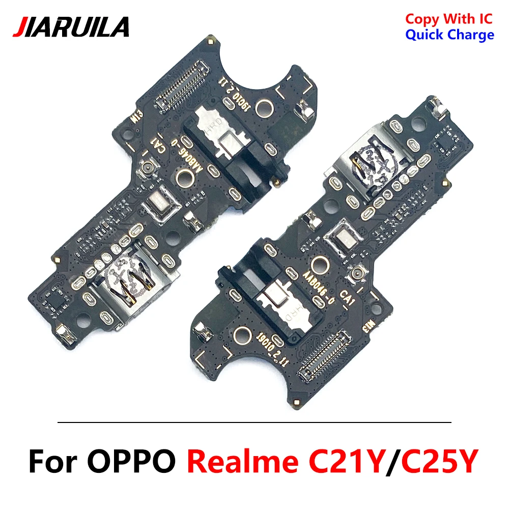 USB Charging Port Charger Board Flex Cable For Oppo Realme C21Y C25Y Dock Plug Connector With Microphone