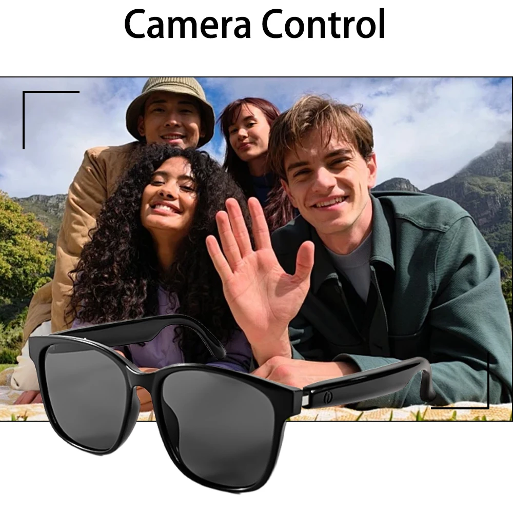 SENBONO 女性男性スマートメガネカメラコントロール Bluetooth 通話音楽コントロールボリュームコントロールサングラス屋外オフィス用