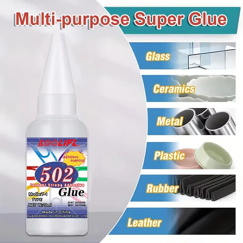 502 Super Strong Quick-drying Adhesivp Professionally Used For Daily Repair Of Toy Plastics White Transparent And Odorless New