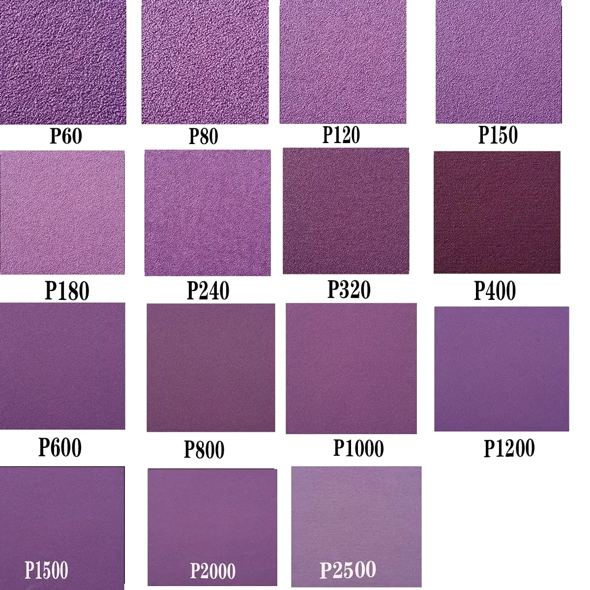 Papel de lija húmedo y seco de 9x11 pulgadas, 10 Uds. Surtido de hojas de lijado abrasivas de alúmina de 60-2500 granos para pulido de lijado de Metal y madera