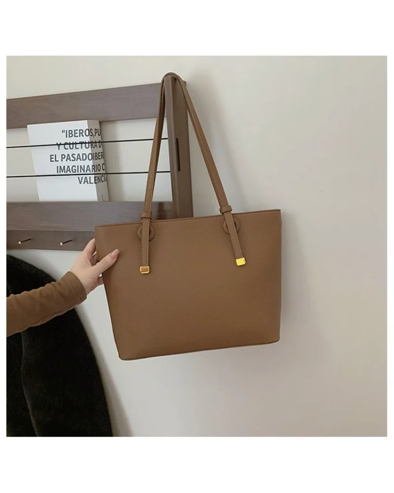 High Quality Large Capacity Simple PU Shoulder Bags Zipper Versatile Sense of Luxury Bags for Women 2024 Casual Fashion New Tote