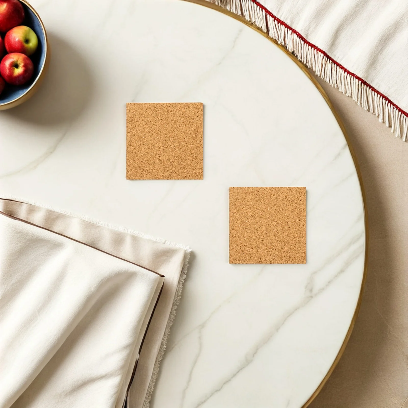 30 قطعة من صفائح الفلين ذاتية اللصق 4 بوصة مربعات قشر عصا قابلة للكتابة قابلة للكتابة للأكواب ديكور منزلي هادئ مربعات الفلين