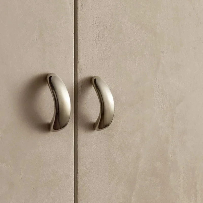 Küchenschuhschrank-Knöpfe und -Griffe, Moderne Titan-Silber Schrankknöpfe, Messing-Hardware-Griff, Kreative T-Bar-Griffe für Möbel – Detail 1