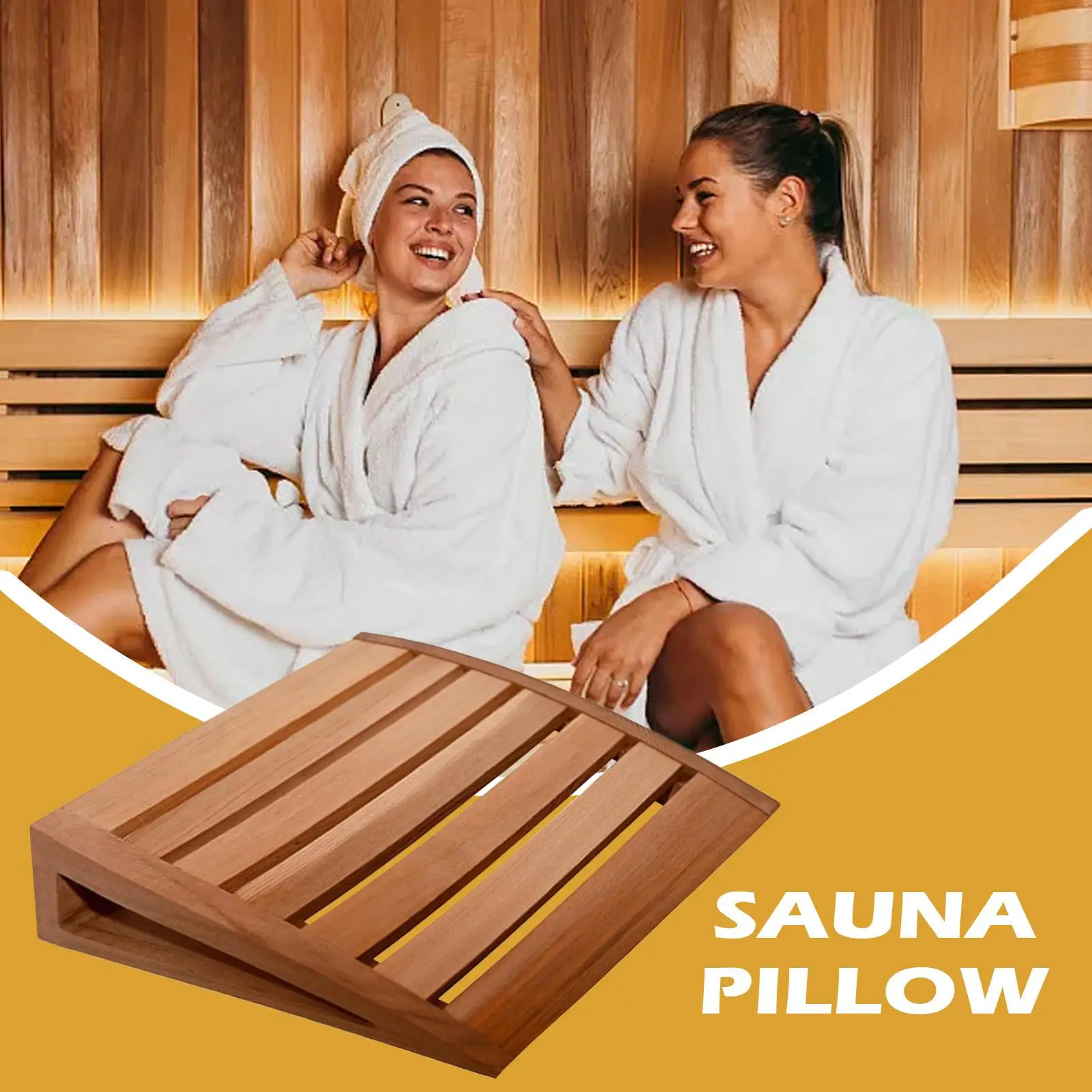 

Подушка для шеи в сауне, натуральная деревянная, нескользящая, дышащая, домашняя подушка для шеи в сауне, для домашней комнаты, коммерческого отдыха, расслабления