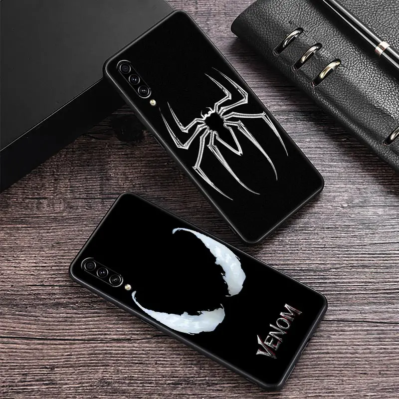 Spiderman Venom Logo Marvel Case For Samsung Galaxy A30 A30S A50 S A20E A20 A40 A70 A10 Note 8 9 10 20 Ultra Silicone Back Cover